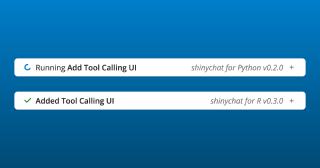 Tool Calling UI in shinychat