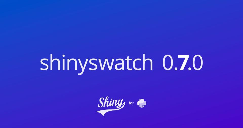 shinyswatch 0.7.0